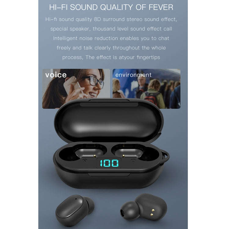 H6 TWS Bluetooth 5.0 Wireless Bluetooth Earphone with Digital Display & Charging Box, Support for...