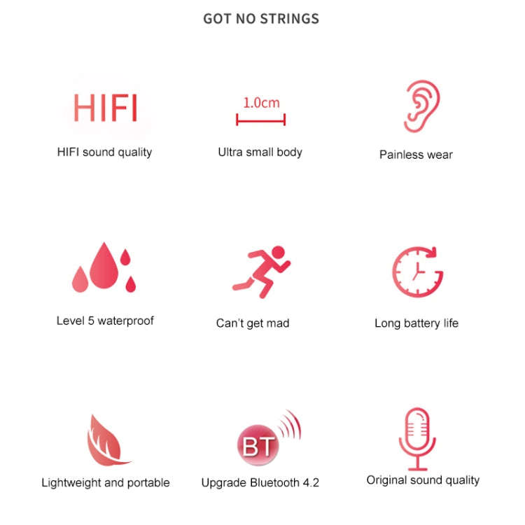 G02 Portable HIFI Bluetooth V4.2 Bluetooth Headphone