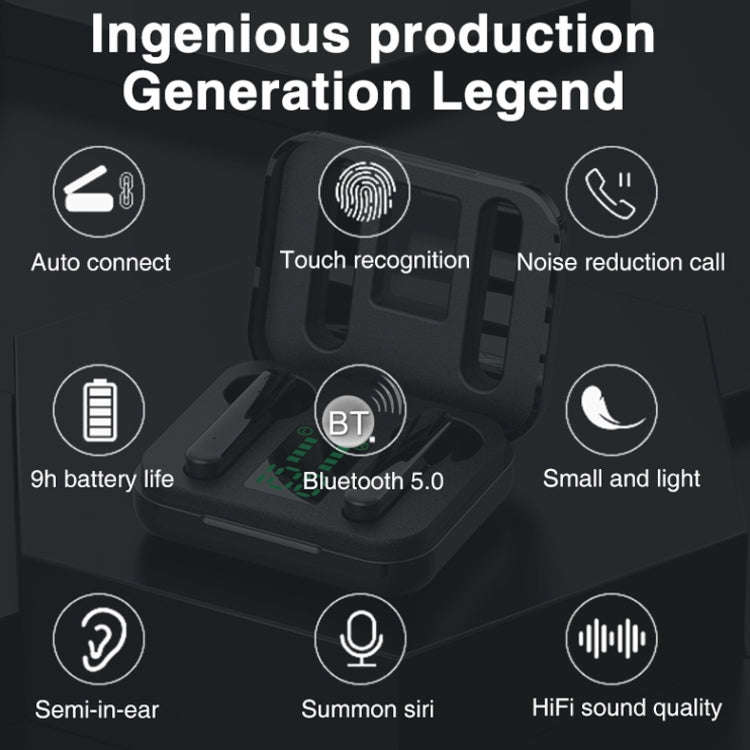 P100pro TWS Bluetooth 5.0 Touch Wireless Bluetooth Earphone with Charging Box & LED Smart Digital...