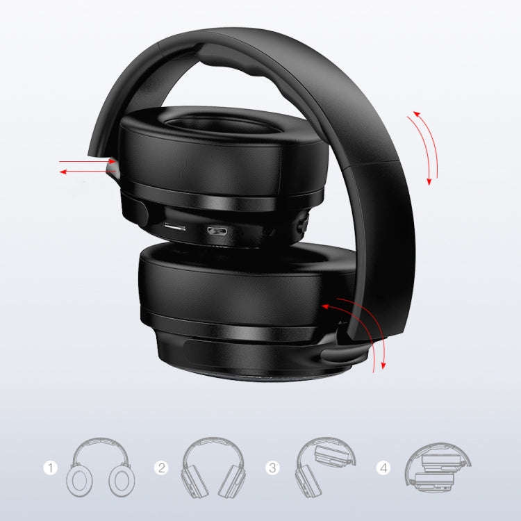 awei A780BL Bluetooth 5.0 Foldable Bass Wireless Bluetooth Headphone with 3.5mm Aux Jack