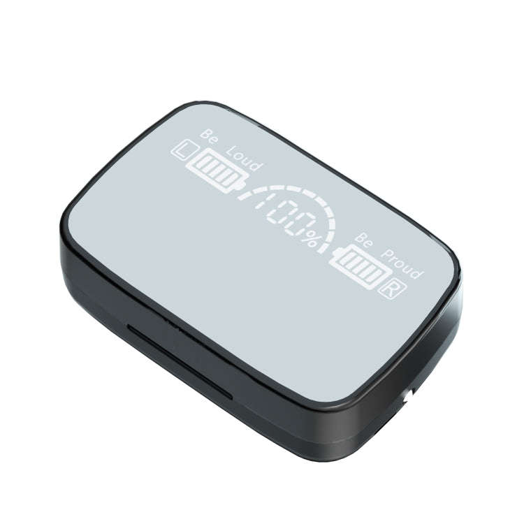 M9 Bluetooth 5.1 TWS Mirror Digital Display Wireless Bluetooth Earphone with Charging Box Flashli...