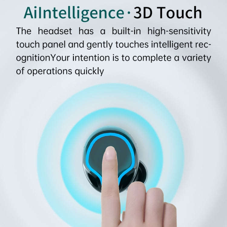 M9 Bluetooth 5.1 TWS Mirror Digital Display Wireless Bluetooth Earphone with Charging Box Flashli...