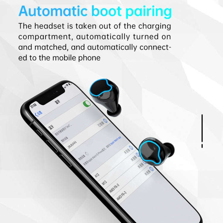 M9 Bluetooth 5.1 TWS Mirror Digital Display Wireless Bluetooth Earphone with Charging Box Flashli...