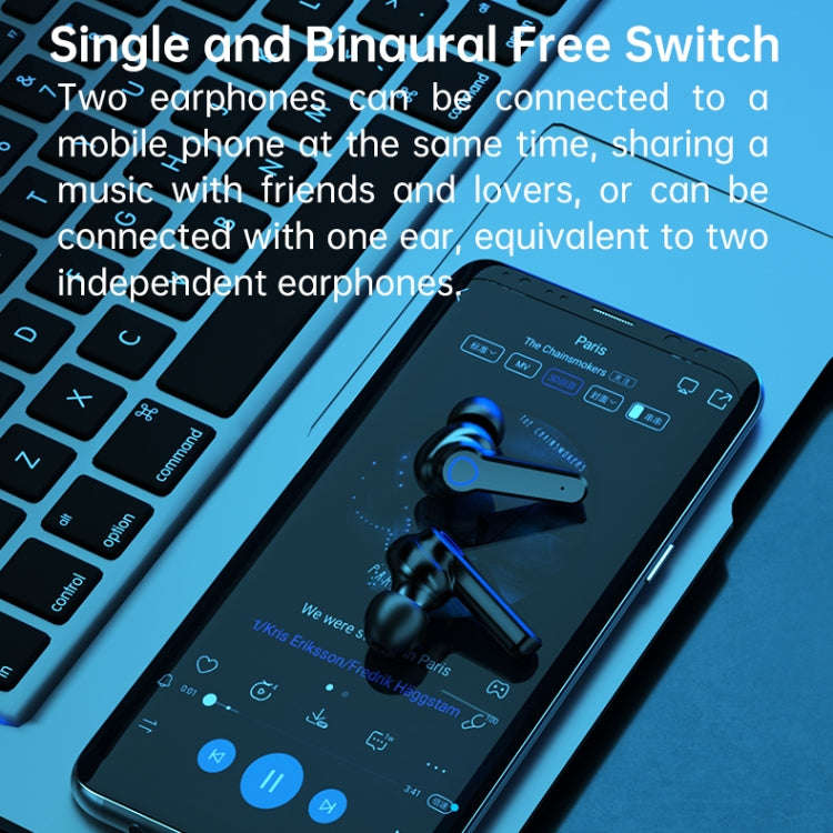 M19 Bluetooth 5.1 TWS Digital Display Wireless Bluetooth Earphone with Charging Box, Support Touc...