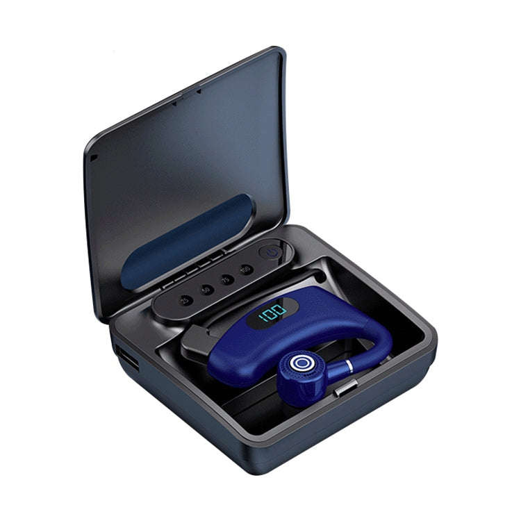V12 Bluetooth 5.2 Business Hanging Ear Style Smart LED Digital Display Wireless Bluetooth Earphon...