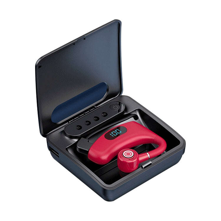 V12 Bluetooth 5.2 Business Hanging Ear Style Smart LED Digital Display Wireless Bluetooth Earphon...
