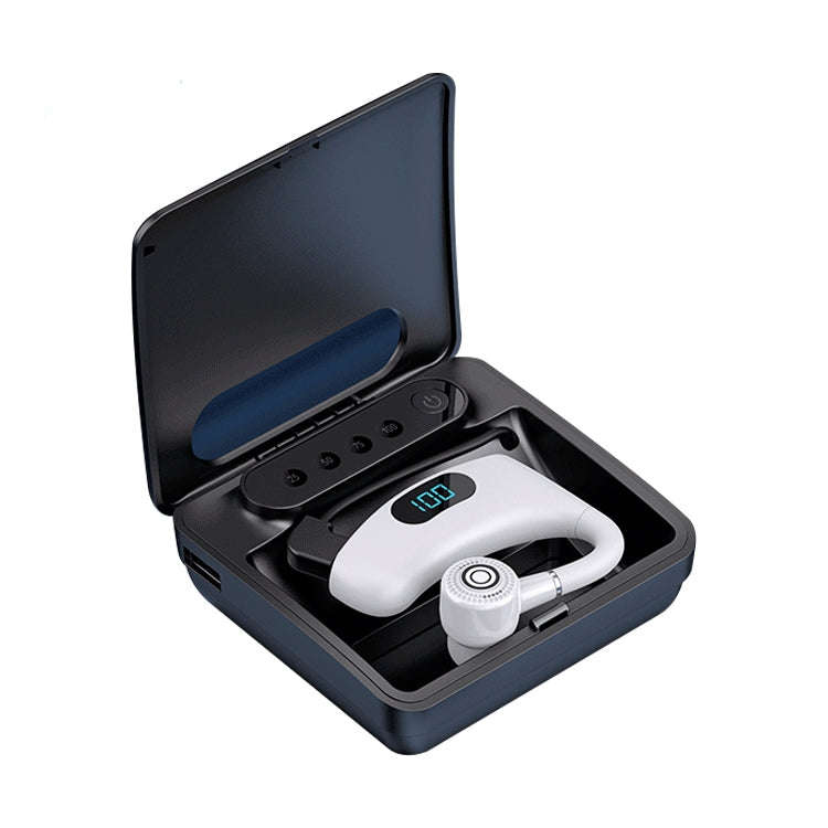 V12 Bluetooth 5.2 Business Hanging Ear Style Smart LED Digital Display Wireless Bluetooth Earphon...