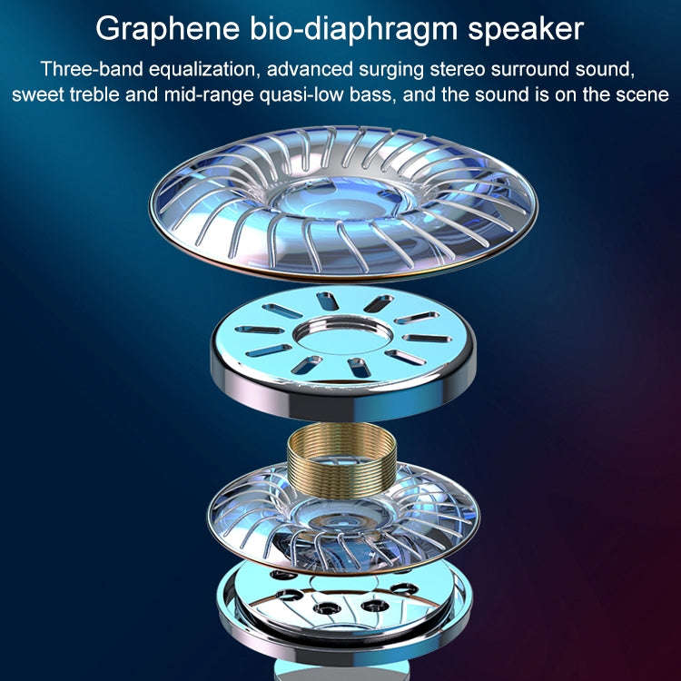 V12 Bluetooth 5.2 Business Hanging Ear Style Smart LED Digital Display Wireless Bluetooth Earphon...