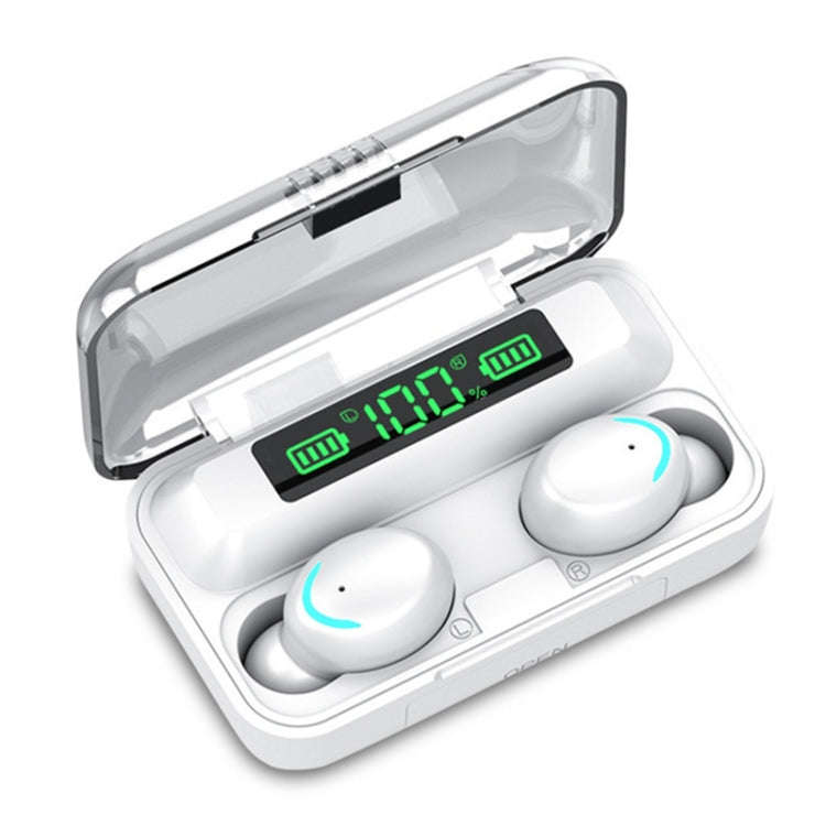 F9-5C LED Light + Digital Display Noise Reduction Bluetooth Earphone(Black), F9-5C LED Light Blac...