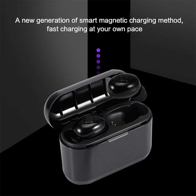 DT-4 IPX Waterproof Bluetooth 5.0 Wireless Bluetooth Earphone with 350mAh Magnetic Charging Box, ...
