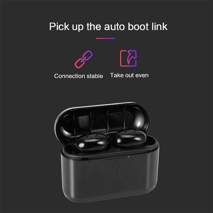 DT-4 IPX Waterproof Bluetooth 5.0 Wireless Bluetooth Earphone with 350mAh Magnetic Charging Box, ...