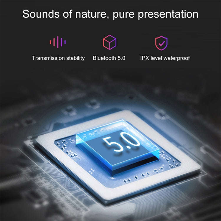 DT-4 IPX Waterproof Bluetooth 5.0 Wireless Bluetooth Earphone with 350mAh Magnetic Charging Box, ...