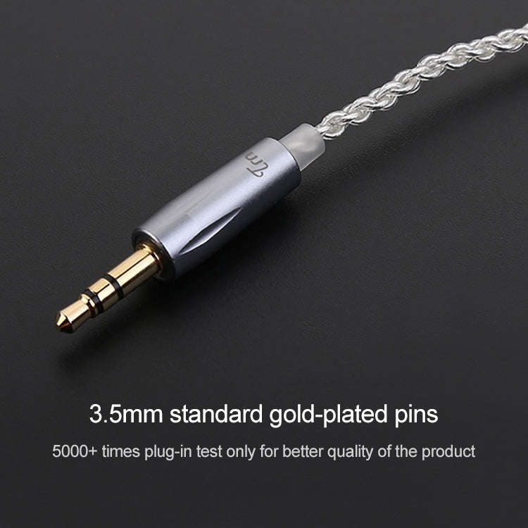 TRN Silver Plated Upgrade Cable Headphones Cable with A2DC Connection for TRN V10 V20 Earphone, A2DC