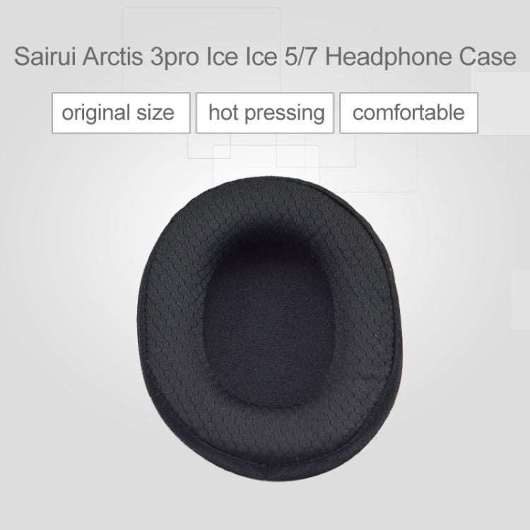 1 Pair Leather Sponge Protective Case for Steelseries Arctis 3 Pro  / Ice 5 / Ice 7 Headphone (Wh...