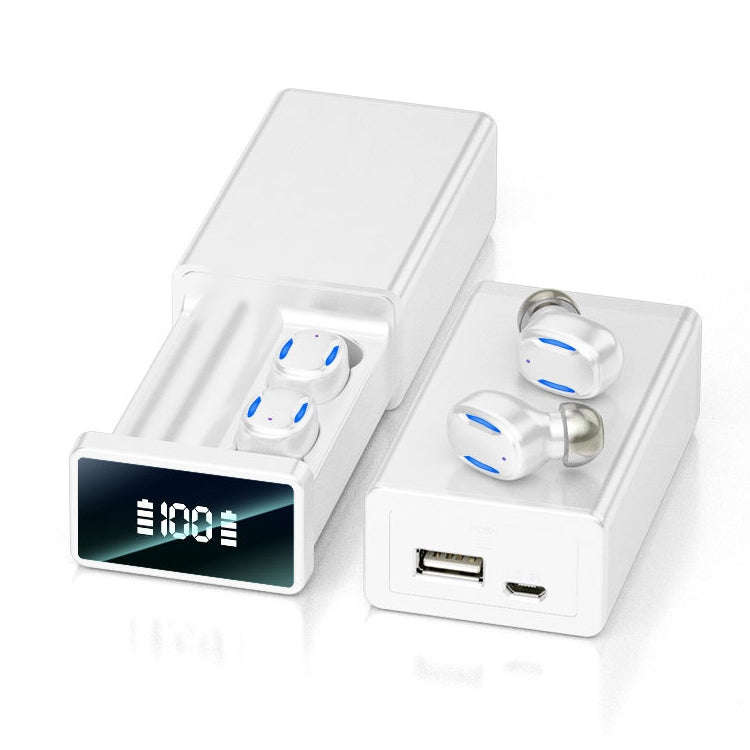 A22 English Version Pull-out Digital Display Bluetooth Earphone with Magnetic Charging Box, Suppo...