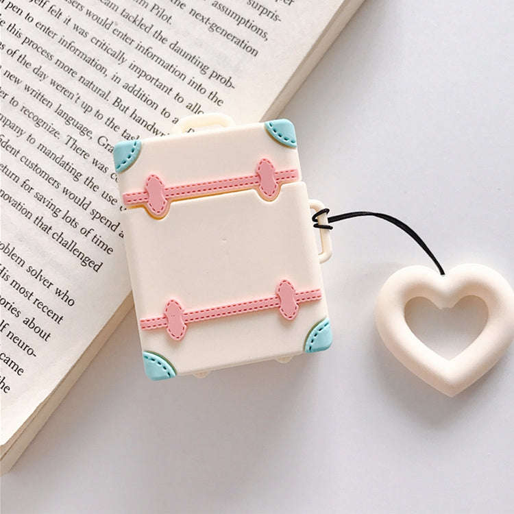 Wireless Earphones Shockproof Candy Colored Suitcase Silicone Protective Case for Apple AirPods 1...