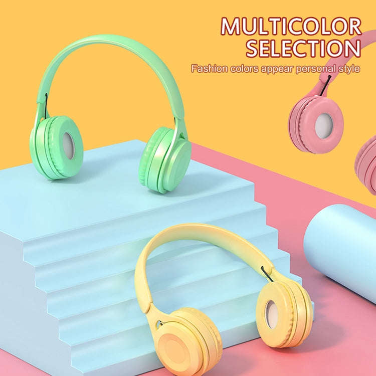 Y08 Hifi Sound Quality Macaron Bluetooth Headset, Supports Calling & TF Card & 3.5mm AUX