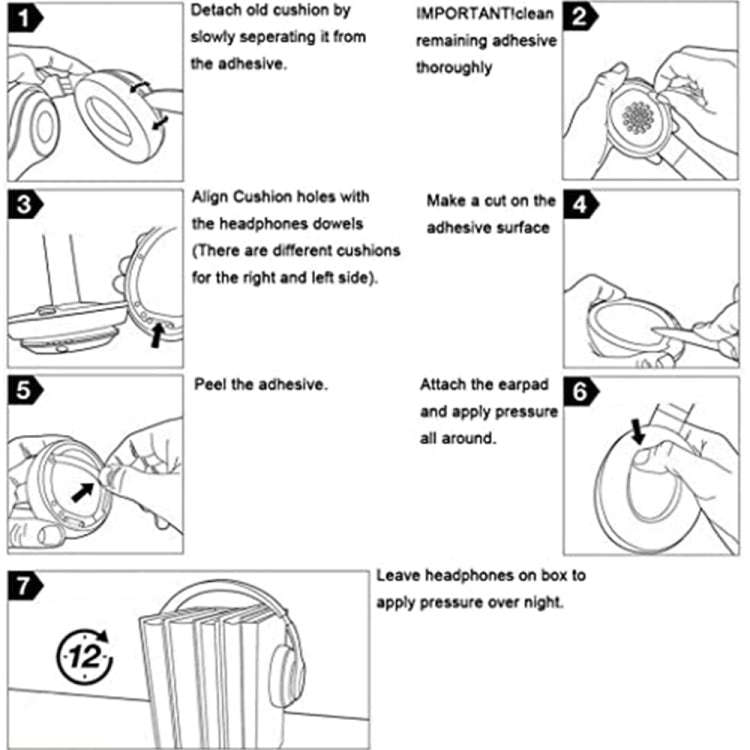 1 Pair Soft Sponge Earmuff Headphone Jacket for Audio-technica ATH-MSR7 / M50X / M20 / M40 / M40X