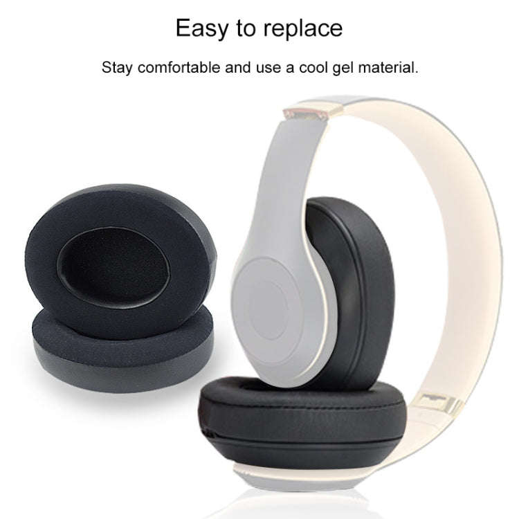 2 PCS For Beats Studio 2.0 / 3.0 Headphone Protective Cover Ice Gel Earmuffs (Grey White), Black,...