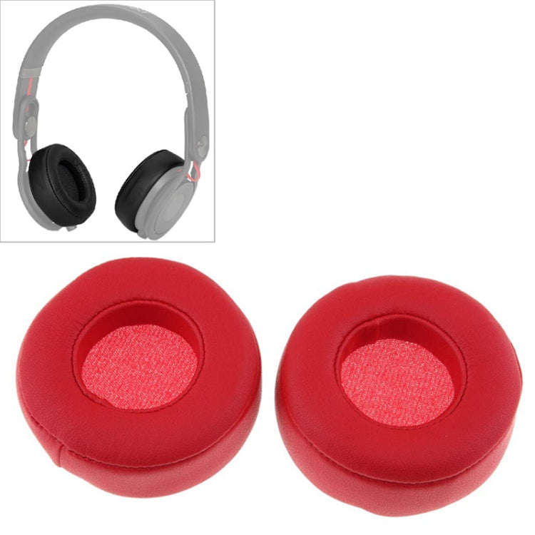 2 PCS For Beats Studio Mixr Headphone Protective Leather Cover Sponge Earmuffs, Red