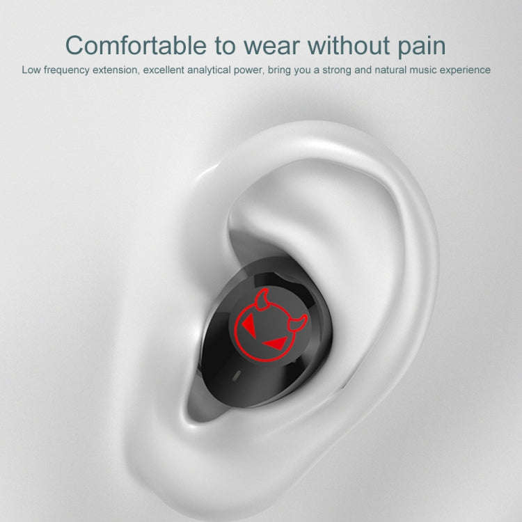 M23 Little Devil Pattern Intelligent Noise Reduction Touch Bluetooth Earphone with Three-screen B...