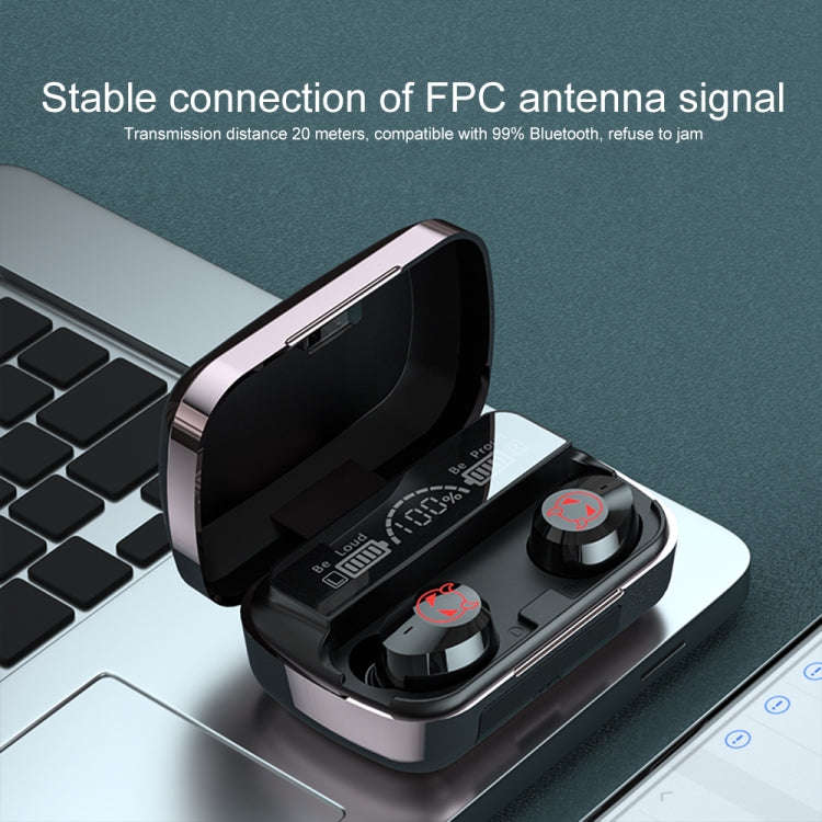 M23 Little Devil Pattern Intelligent Noise Reduction Touch Bluetooth Earphone with Three-screen B...
