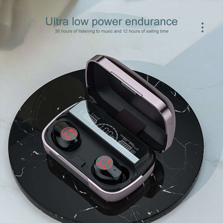 M23 Little Devil Pattern Intelligent Noise Reduction Touch Bluetooth Earphone with Three-screen B...