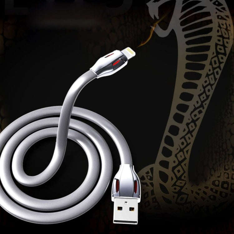 REMAX RC-035i Laser Series 1m 2.1A 8 Pin to USB Data Sync Charger Cable with LED Indicator, White