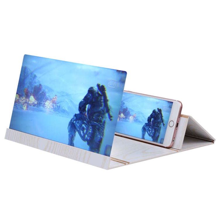 12.0 inch Universal Foldable Portable Wood + Organic Glass Eyeshield 3D Video Mobile Phone Screen...