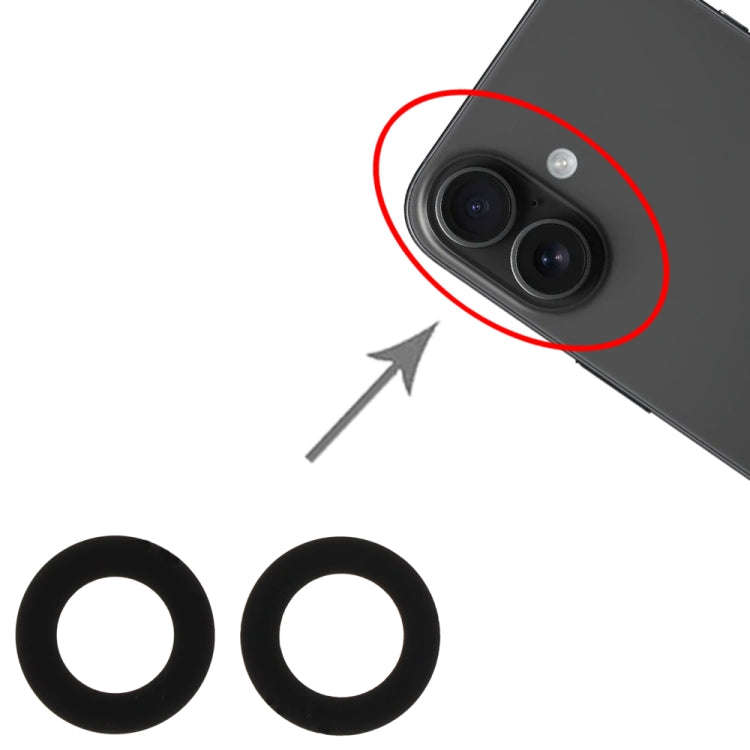 For iPhone 16 / 16 Plus 2 in 1 Back Camera Lens, For iPhone 16 / 16 Plus