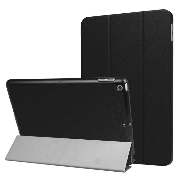 For iPad 9.7 (2018) & iPad 9.7 (2017) Custer Texture Horizontal Flip Leather Case with Three-fold...
