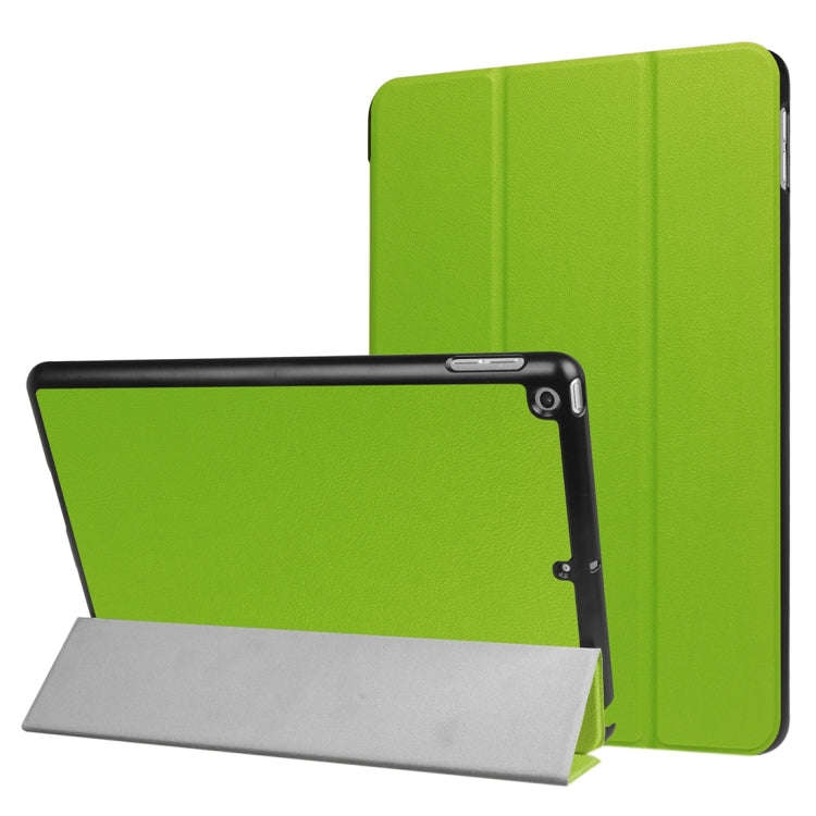 For iPad 9.7 (2018) & iPad 9.7 (2017) Custer Texture Horizontal Flip Leather Case with Three-fold...