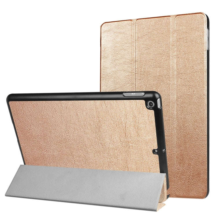For iPad 9.7 (2018) & iPad 9.7 (2017) Custer Texture Horizontal Flip Leather Case with Three-fold...