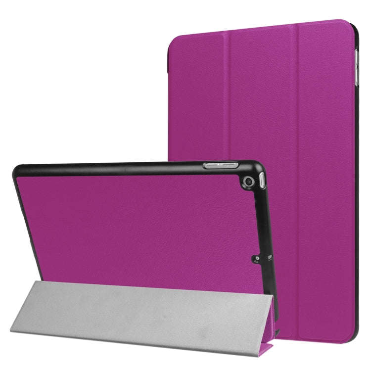For iPad 9.7 (2018) & iPad 9.7 (2017) Custer Texture Horizontal Flip Leather Case with Three-fold...