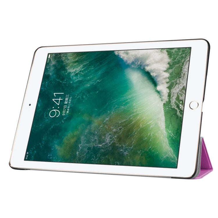 For iPad 9.7 (2018) & iPad 9.7 (2017) Custer Texture Horizontal Flip Leather Case with Three-fold...