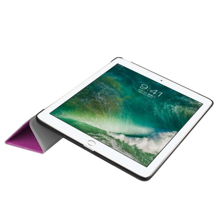For iPad 9.7 (2018) & iPad 9.7 (2017) Custer Texture Horizontal Flip Leather Case with Three-fold...