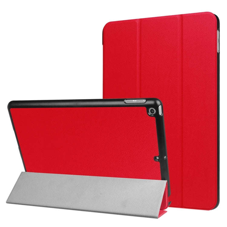 For iPad 9.7 (2018) & iPad 9.7 (2017) Custer Texture Horizontal Flip Leather Case with Three-fold...