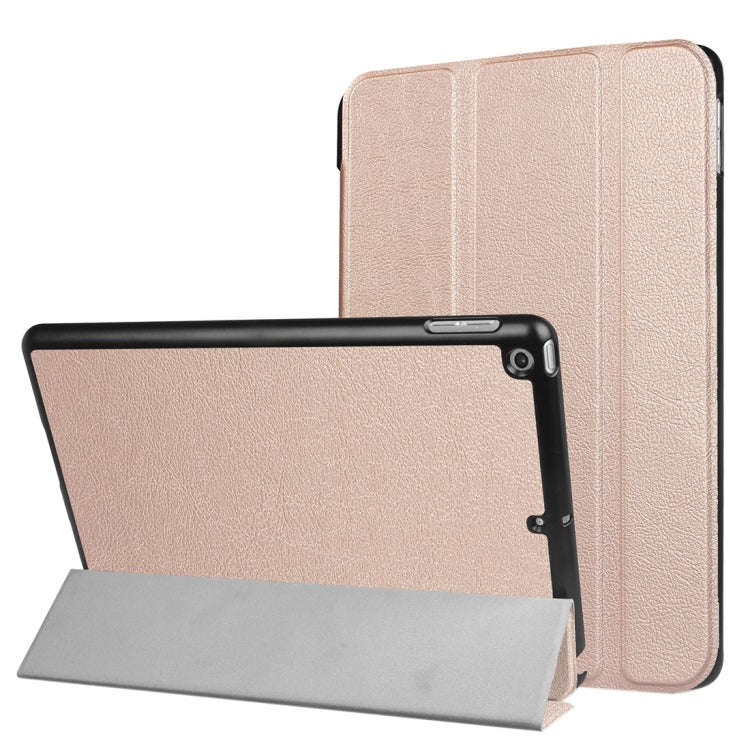 For iPad 9.7 (2018) & iPad 9.7 (2017) Custer Texture Horizontal Flip Leather Case with Three-fold...