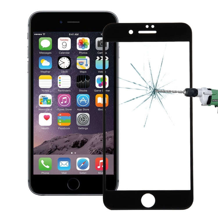 For iPhone 8 / 7 0.26mm 9H Surface Hardness 10D Curved Explosion-proof Colorized Silk-screen Temp...