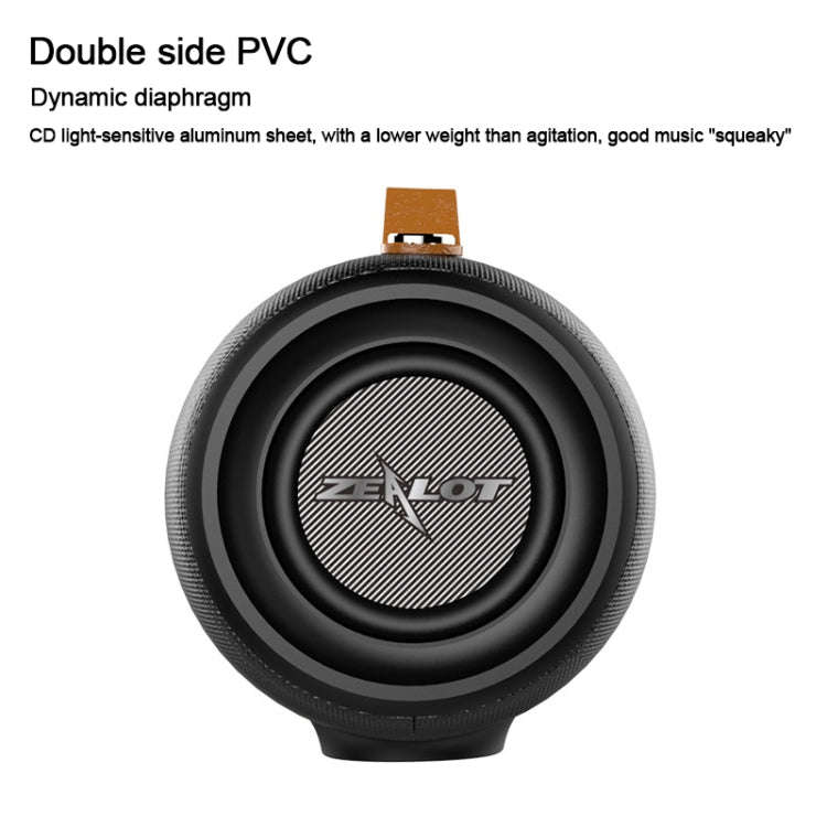ZEALOT S27 Multifunctional Bass Wireless Bluetooth Speaker, Built-in Microphone, Support Bluetoot...