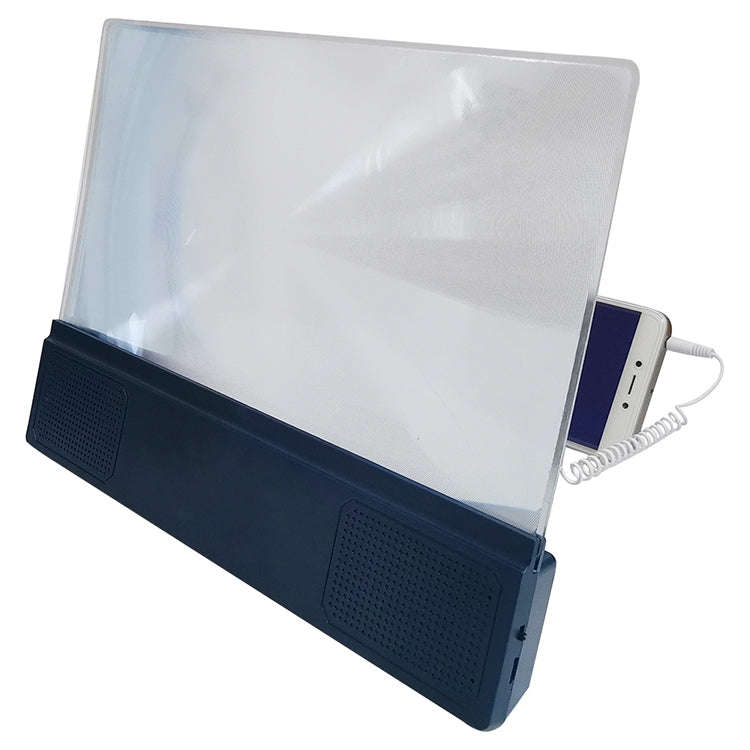 F5 12 inch Universal Mobile Phone Screen Amplifier HD Video Amplifier with Stand & Speaker, Charg...