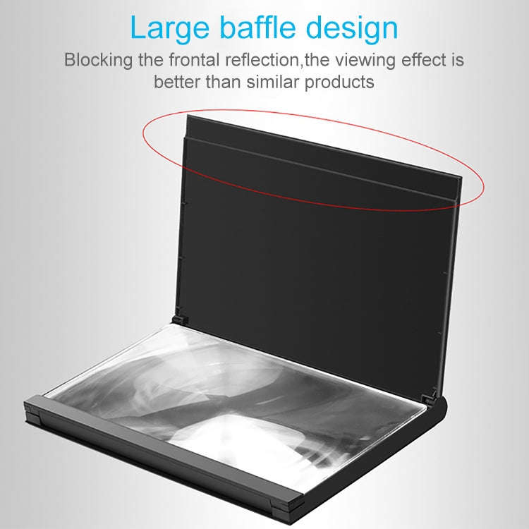 F18 12 inch Rotatable Folding Universal Mobile Phone Screen Amplifier HD Video Amplifier with Blo...