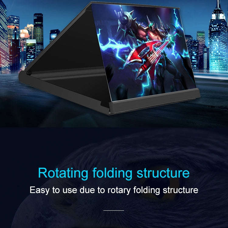 F18 12 inch Rotatable Folding Universal Mobile Phone Screen Amplifier HD Video Amplifier with Blo...