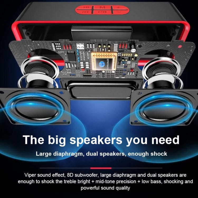 SC211 Portable Subwoofer Wireless Bluetooth Speaker Bluetooth 5.0, Support TF Card & U Disk & 3.5...