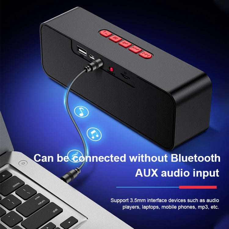 SC211 Portable Subwoofer Wireless Bluetooth Speaker Bluetooth 5.0, Support TF Card & U Disk & 3.5...