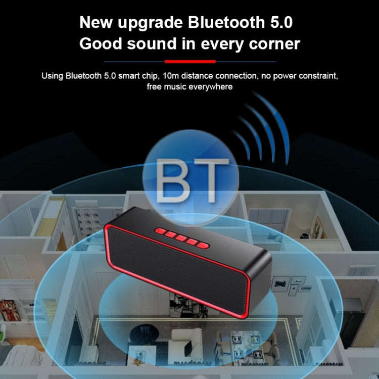 SC211 Portable Subwoofer Wireless Bluetooth Speaker Bluetooth 5.0, Support TF Card & U Disk & 3.5...