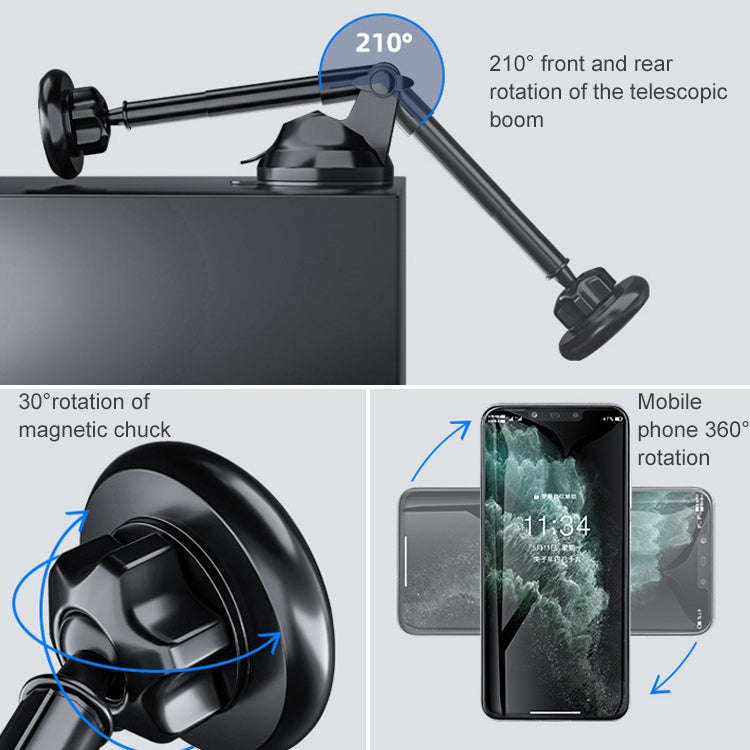 Universal Magnetic Retractable Rotating Car Mobile Phone Holder, Magnetic Retractable Rotating Ph...