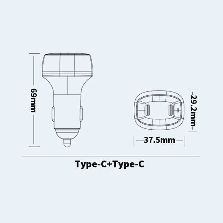 ACC-580 Dual Ports PD 60W Fast Charging Car Charger