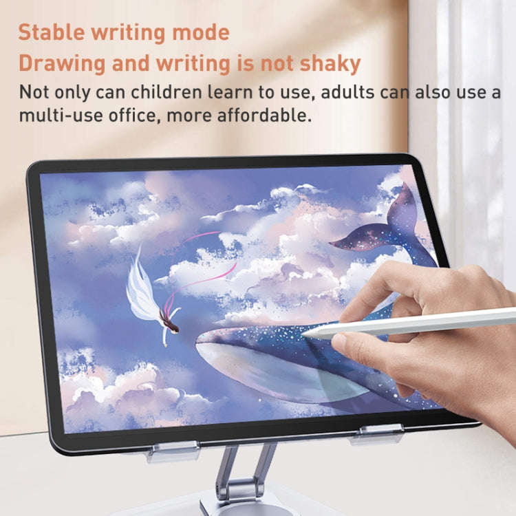 R-JUST T632 Acrylic 360 Degree Rotating Desktop Tablet Stand, T632 Tablet Stand (Transparent)