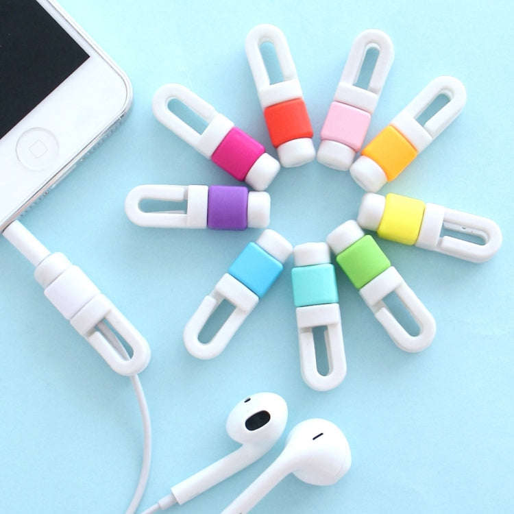 100 PCS Earphone Headphone Wire Cable Line Protective Cover Winder Cord Wrap Organizer, Random Co...